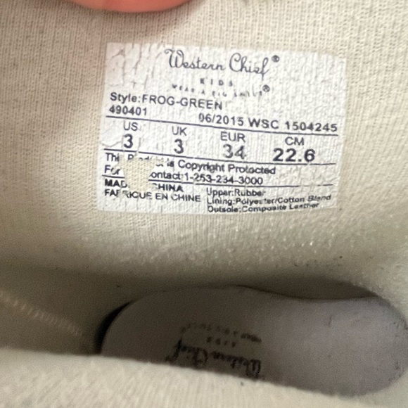 Western Chief Boys Waterproof Printed Rain Boots Size 3 - Picture 12 of 13